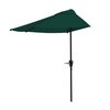 Pure Garden 9ft Half Umbrella, Hunter Green 50-LG1036